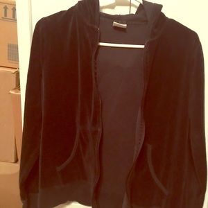Black Maternity Velour Jacket